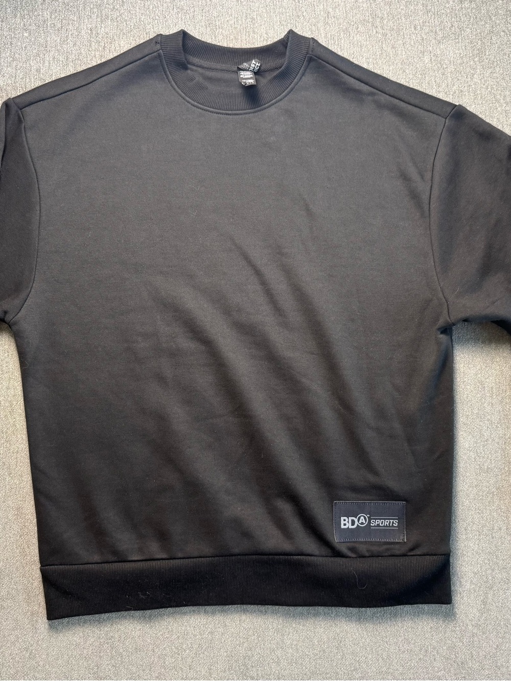 Men’s Black Crewneck BDA Sports Crewneck Sweatshirt